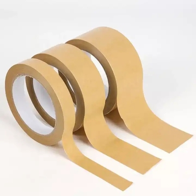 OEM di nastro di carta di Kraft del mestiere autoadesivo su ordinazione di Logo Printed Kraft Packaging Tape