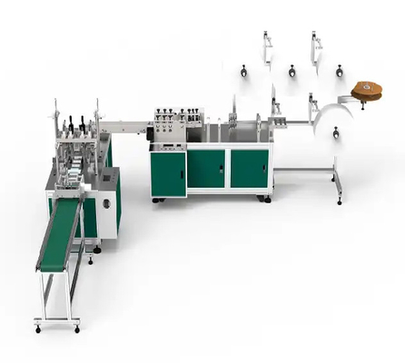 Macchina automatica per maschere monouso a 3 strati certificata CE 100 pezzi/min
