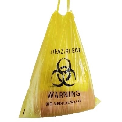 Borse di immondizia di rischio biologico eliminabile biodegradabile HDPE/del LDPE