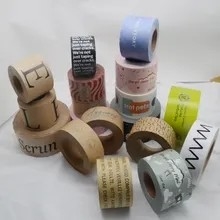 Nuova protezione dell'ambiente del nastro su ordinazione di Logo Printing Kraft Paper Packaging