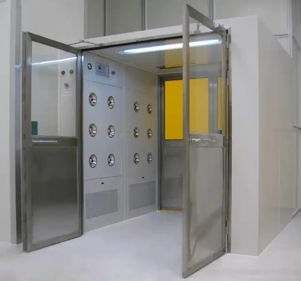 Tre cascate di particelle laterali del laboratorio della stanza pulita con il filtro da HEPA