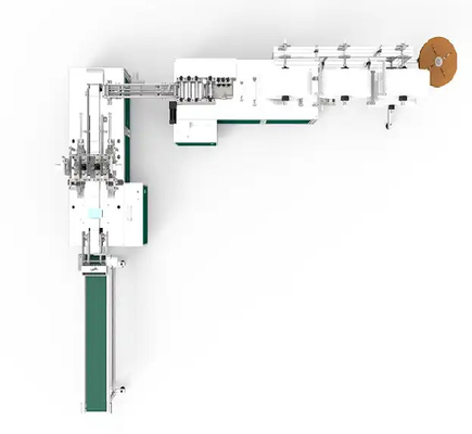 Macchina automatica per maschere monouso a 3 strati certificata CE 100 pezzi/min